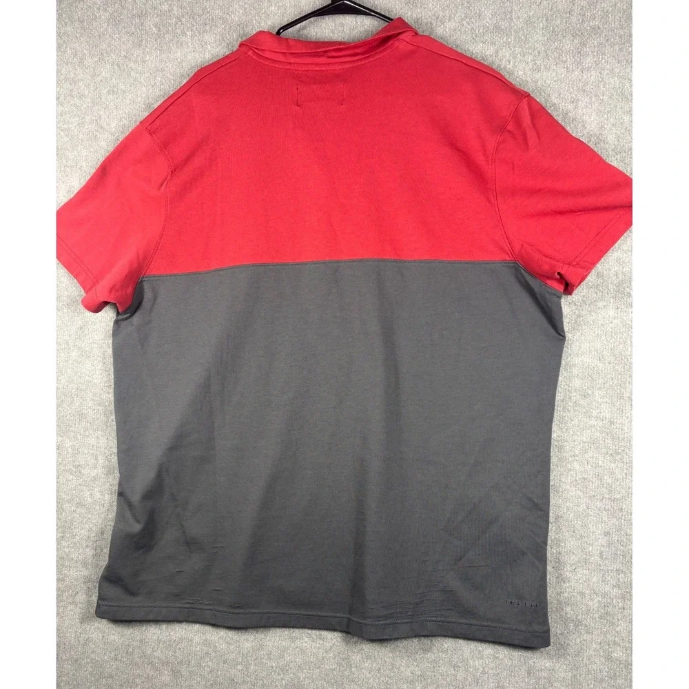 Jordan Oklahoma‎ Sooners Polo Colorblock Jumpman Logo Mens XXL Red Grey
